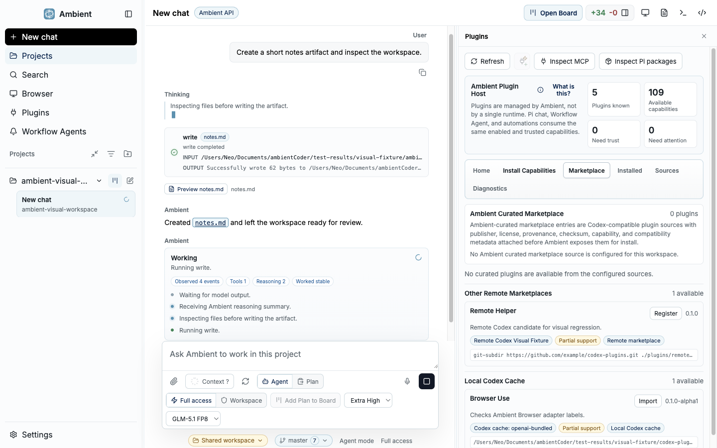 Ambient Desktop Plugin Manager.